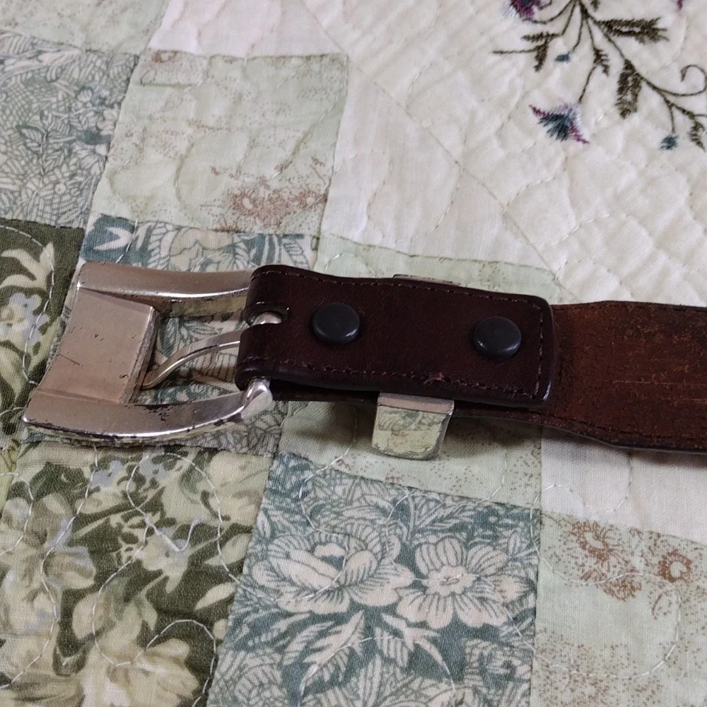 Vintage Onyx By Brighton Toronto Taper Leather Belt Size‎ 40